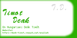 timot deak business card